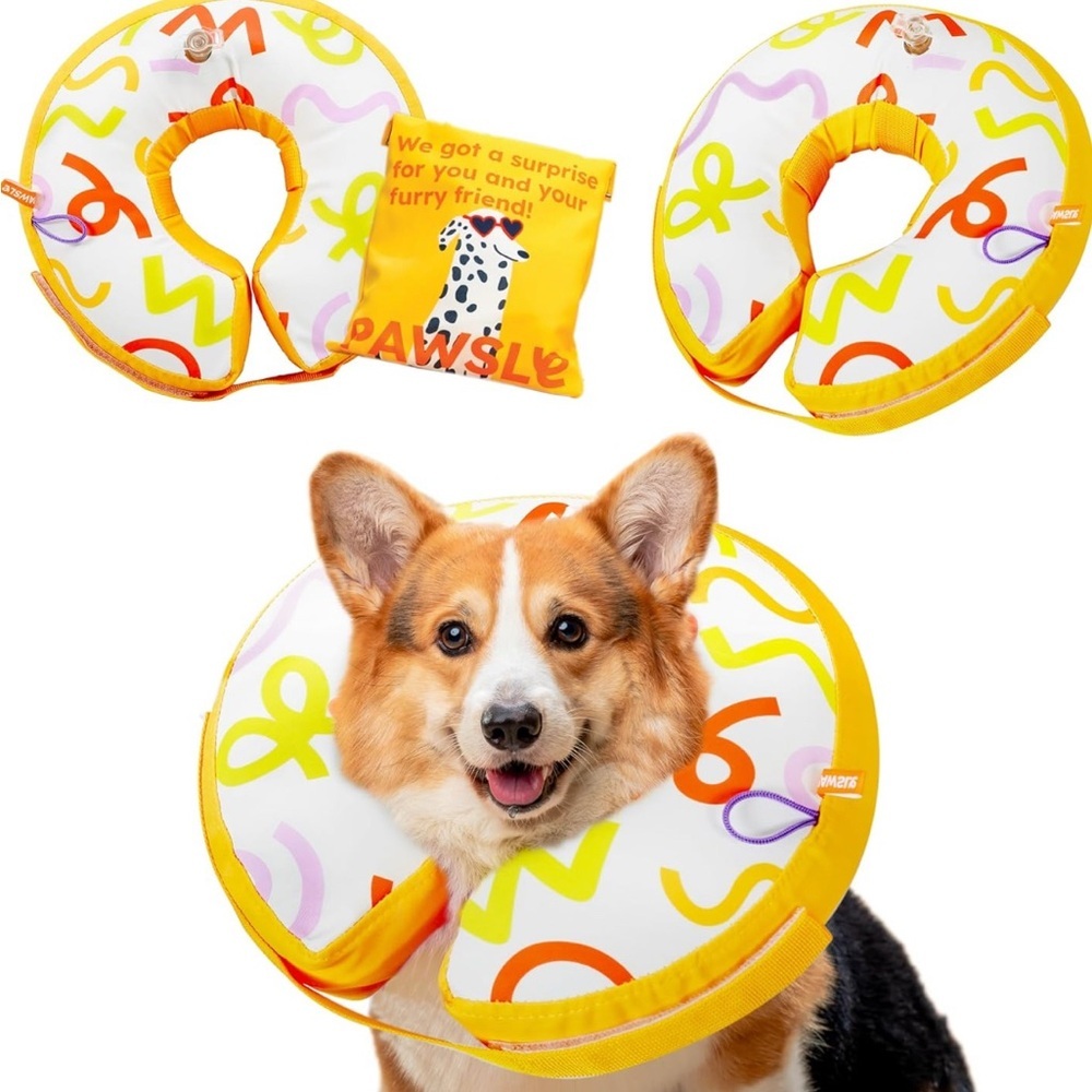 Protective Inflatable Dog Cone Collar | Dog Soft Cone for Dogs (061)